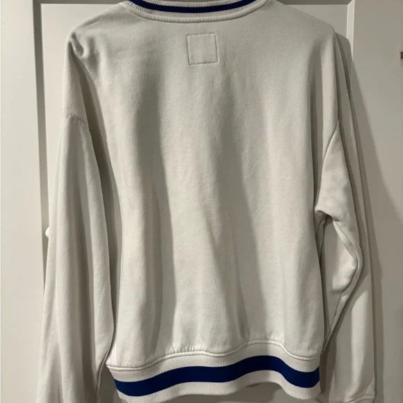 Sunday White and Blue Crewneck Sweater - Picture 3 of 3